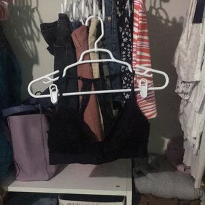 black lacey bralette